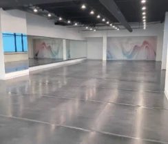 Clean dance studio after a routine clean.